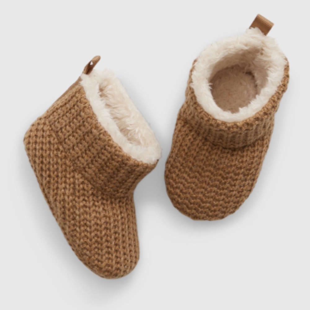Gap Baby - Baby Sherpa-Lined Booties - Brown - 6-12 months